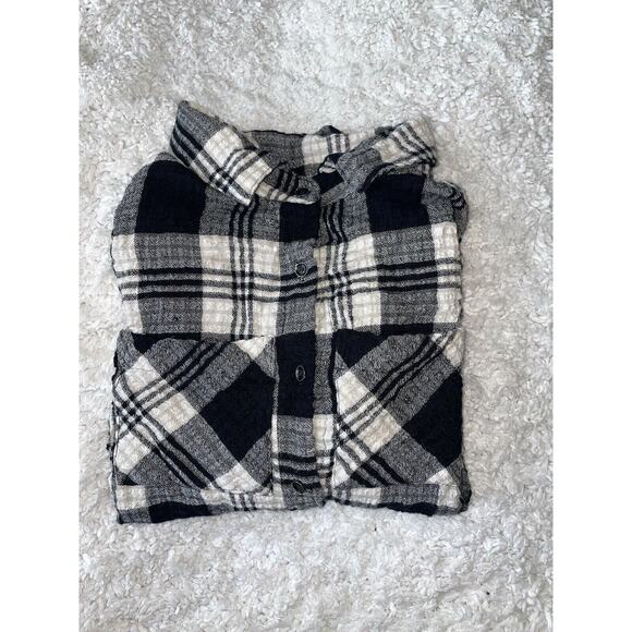 Bella Dahl Girl Sz. 12 Black & White Checkered Button Up. Soft, Exc. Quality - Picture 12 of 12